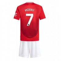 Maglie da calcio Manchester United Mason Mount #7 Prima Maglia Bambino 2024-25 Manica Corta (+ Pantaloni corti)